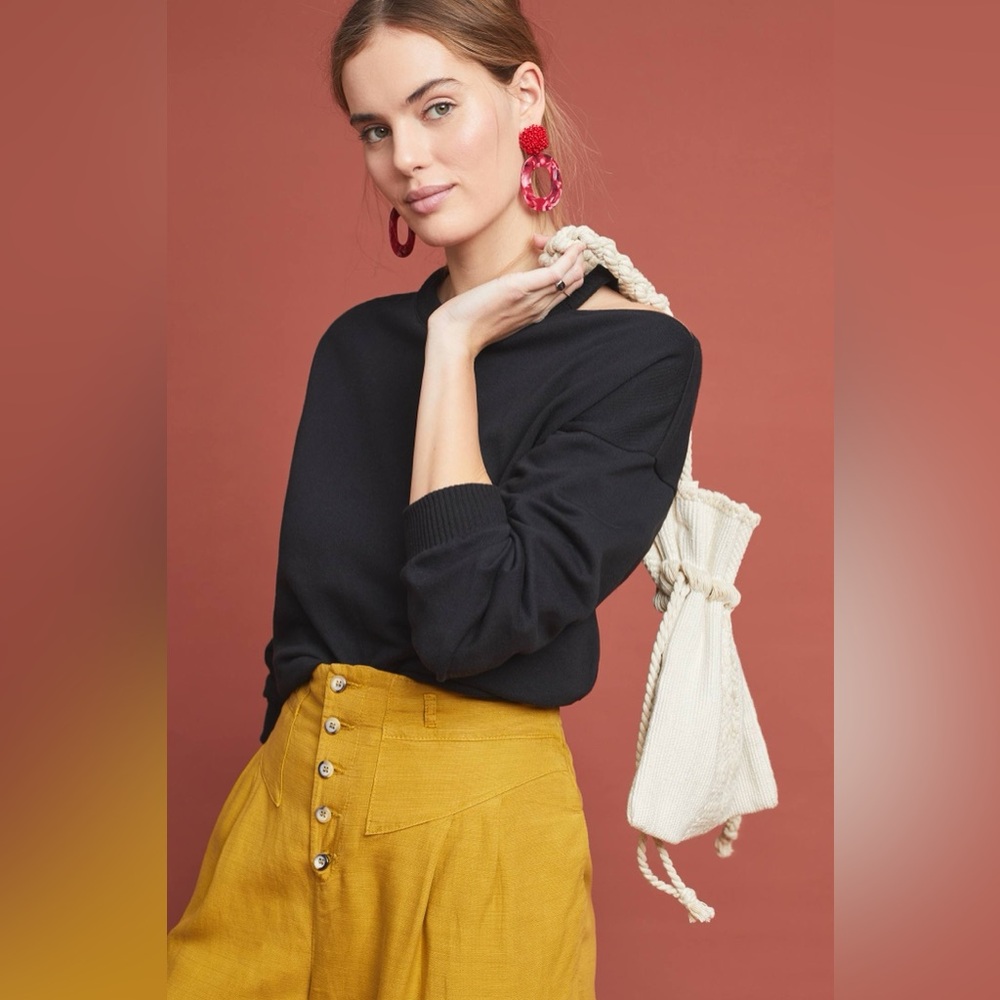 Maeve by Anthropologie Open-Shoulder Sweater
